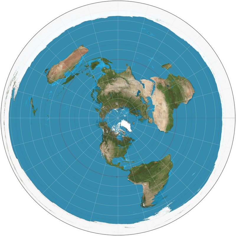 real map of the world flat earth